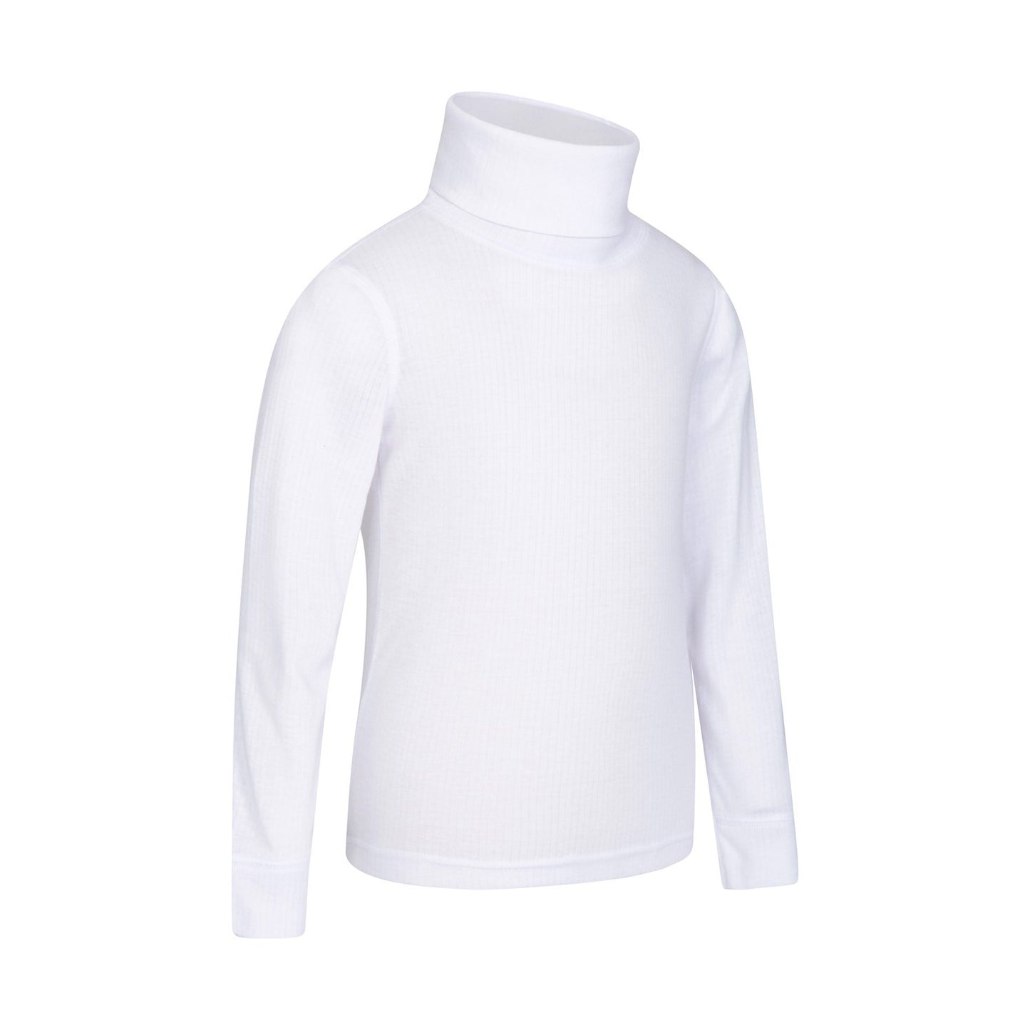 White - Lifestyle - Mountain Warehouse Childrens-Kids Talus Roll Neck Long-Sleeved Top