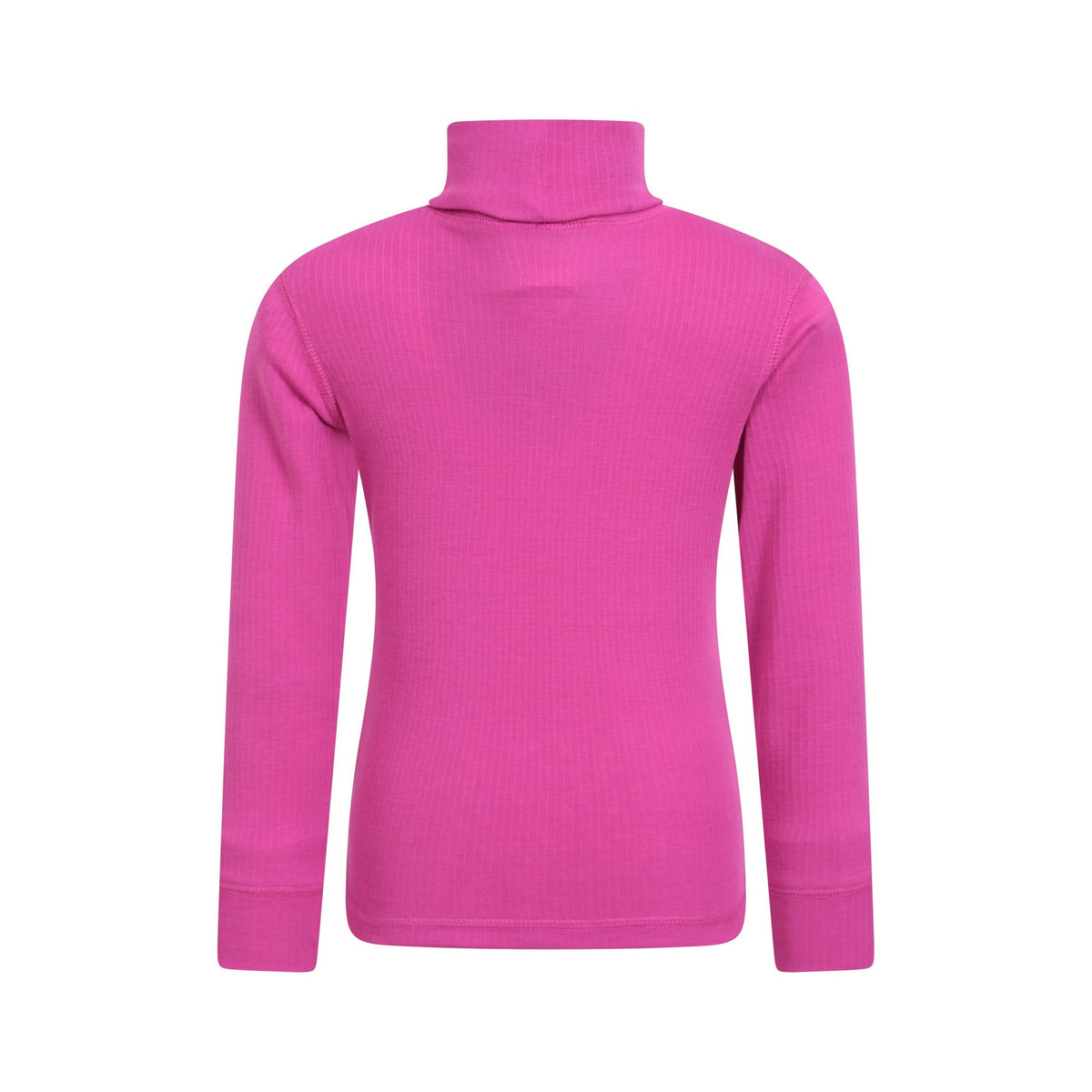 Bright Pink - Back - Mountain Warehouse Childrens-Kids Talus Roll Neck Long-Sleeved Top