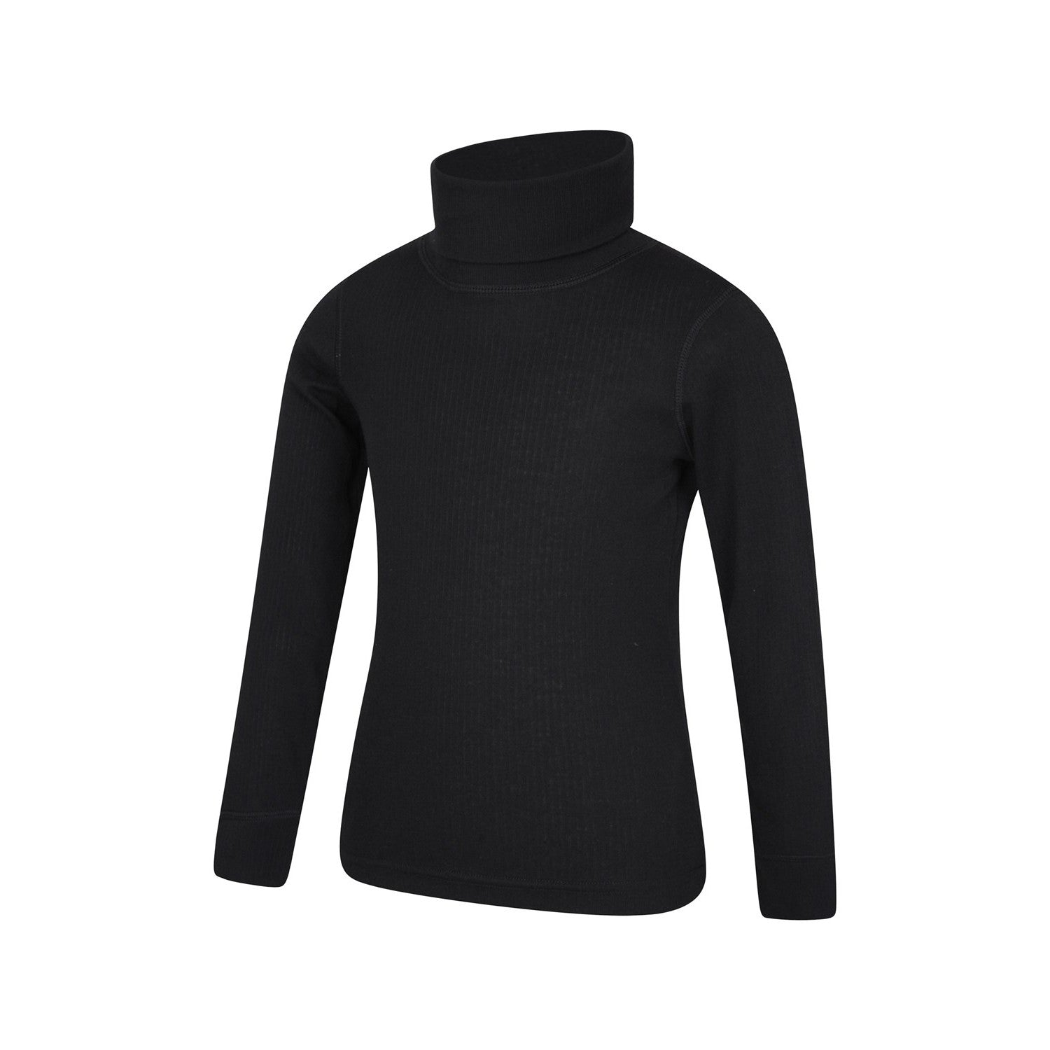 Black - Side - Mountain Warehouse Childrens-Kids Talus Roll Neck Long-Sleeved Top