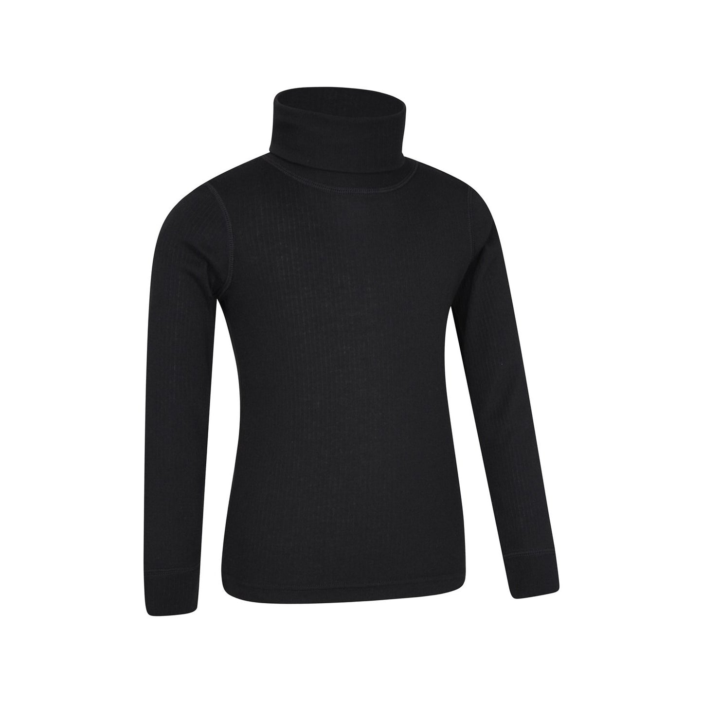 Black - Lifestyle - Mountain Warehouse Childrens-Kids Talus Roll Neck Long-Sleeved Top