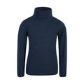 Navy - Front - Mountain Warehouse Childrens-Kids Talus Roll Neck Long-Sleeved Top