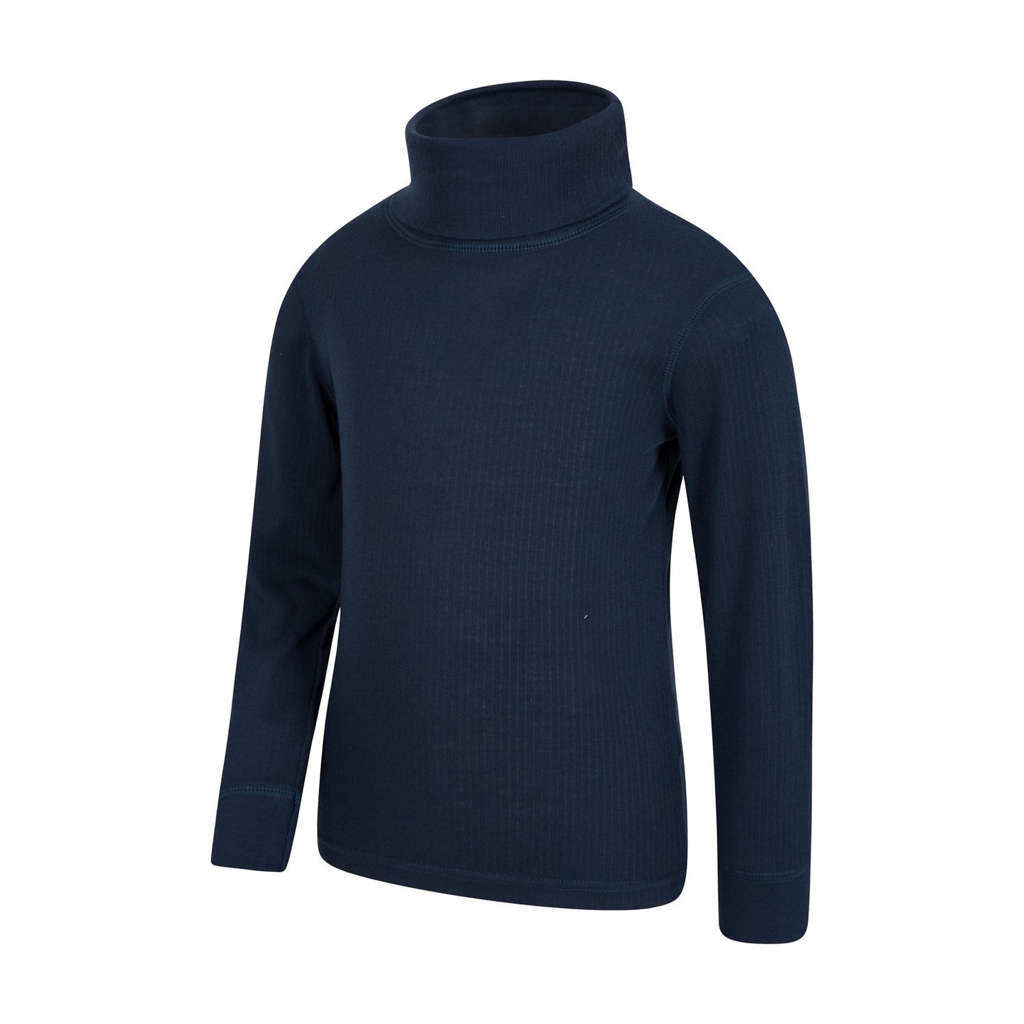 Navy - Side - Mountain Warehouse Childrens-Kids Talus Roll Neck Long-Sleeved Top