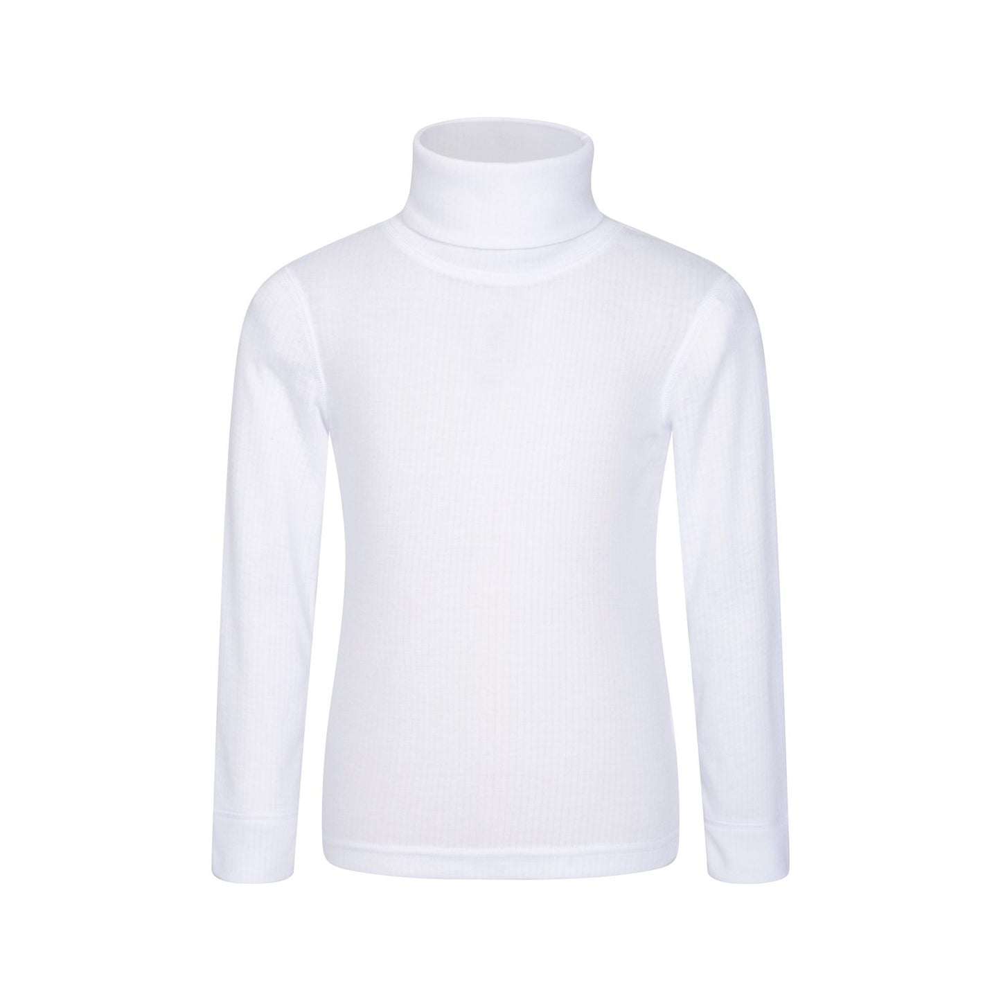 White - Front - Mountain Warehouse Childrens-Kids Talus Roll Neck Long-Sleeved Top
