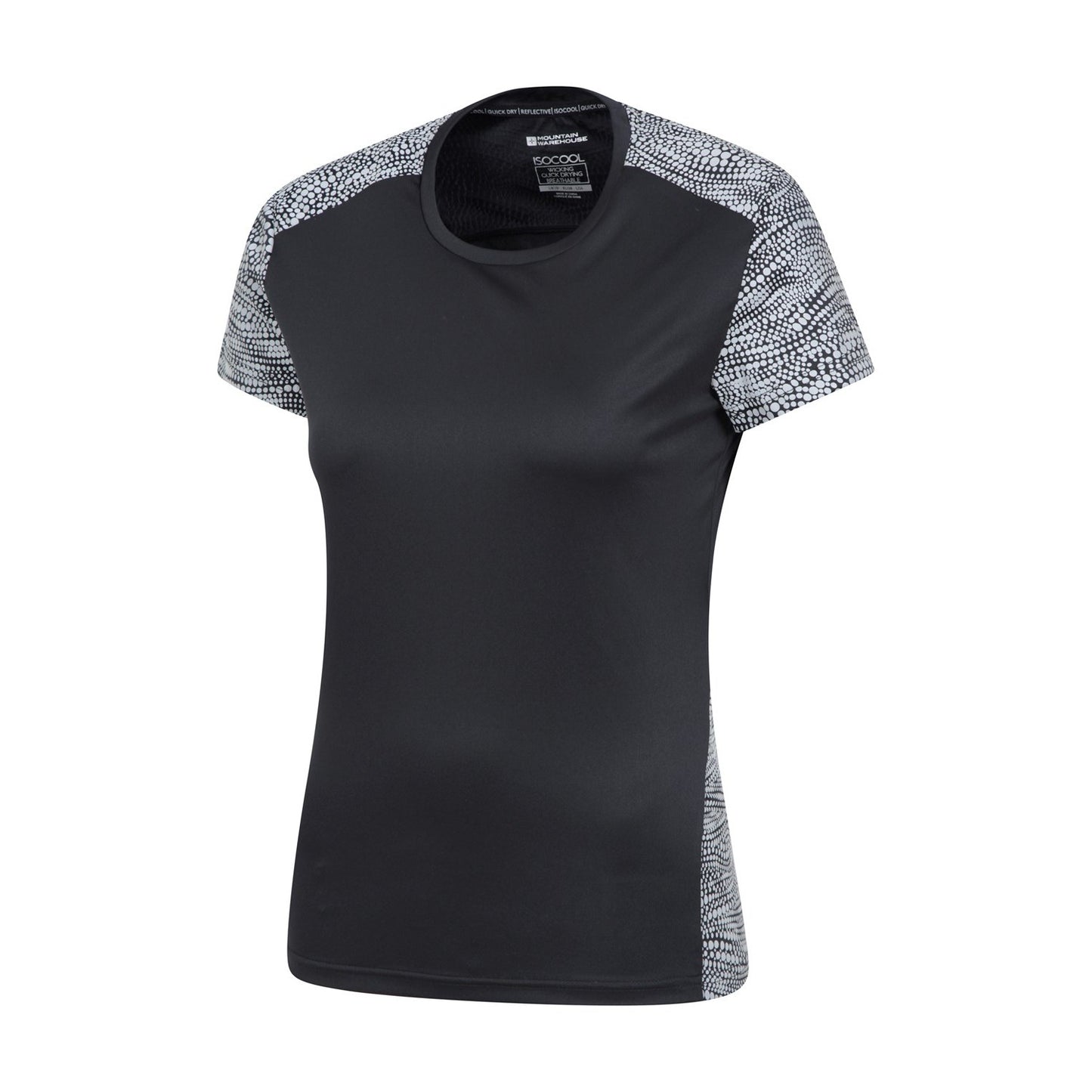 Black - Side - Mountain Warehouse Womens-Ladies Pro Reflective Running T-Shirt