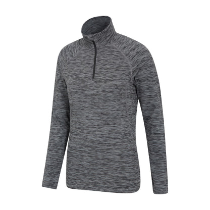 Black - Back - Mountain Warehouse Womens-Ladies Bend & Stretch Half Zip Midlayer