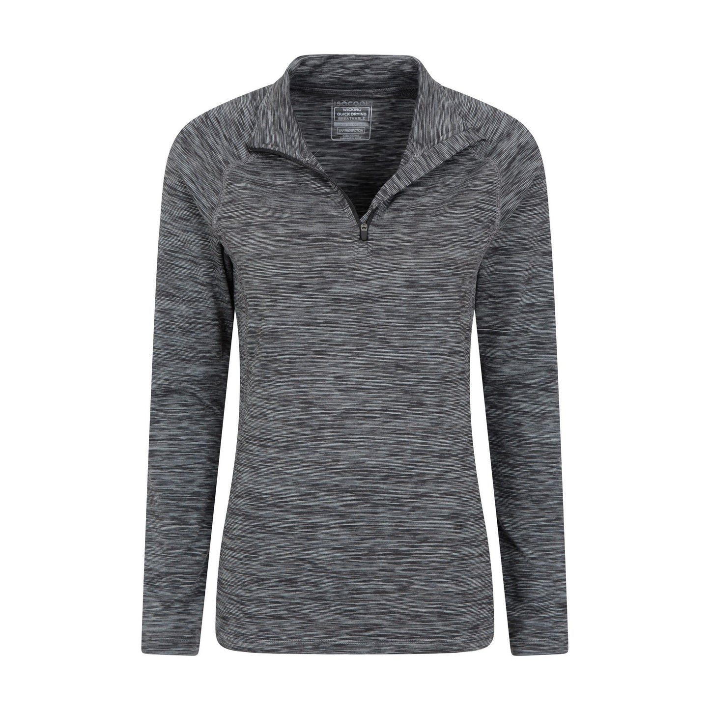 Black - Lifestyle - Mountain Warehouse Womens-Ladies Bend & Stretch Half Zip Midlayer