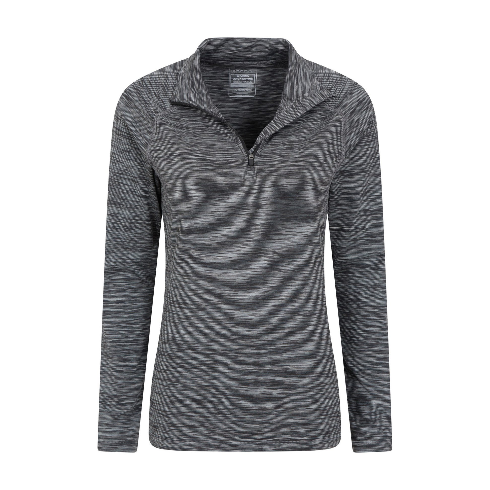 Black - Lifestyle - Mountain Warehouse Womens-Ladies Bend & Stretch Half Zip Midlayer