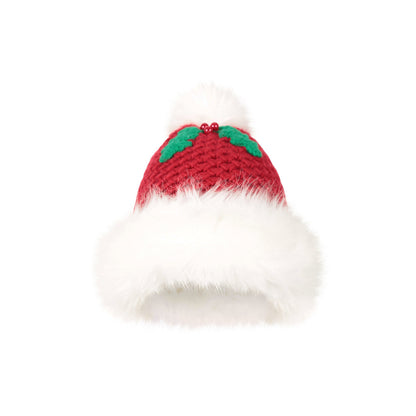 Red - Front - Mountain Warehouse Womens-Ladies Mrs Claus Pom Pom Christmas Beanie