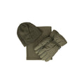 Green - Front - Mountain Warehouse Mens Hat Gloves And Scarf Set