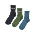 Navy-Green-Blue - Front - Animal Mens Austin Recycled Ankle Socks (Pack of 3)
