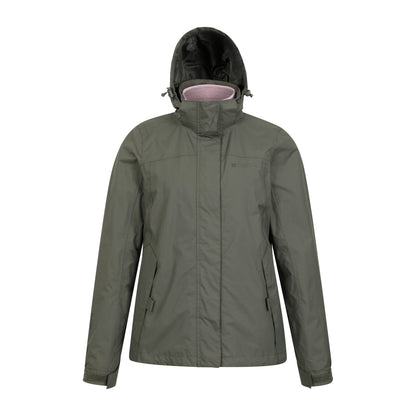 Green - Front - Mountain Warehouse Womens-Ladies Storm 3 in 1 Waterproof Jacket