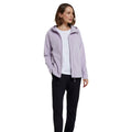 Purple - Close up - Mountain Warehouse Womens-Ladies Camber Hooded Fleece