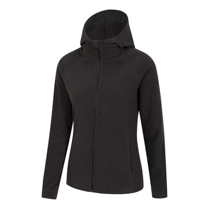 Black - Side - Mountain Warehouse Womens-Ladies Camber Hooded Fleece