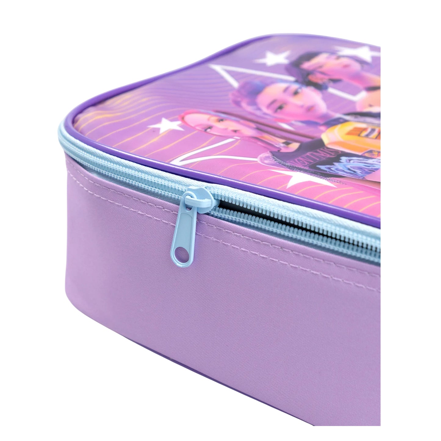 Multicoloured Print - Pack Shot - K-Pop Demon Hunters Girls Characters Lunch Bag and Bottle Set