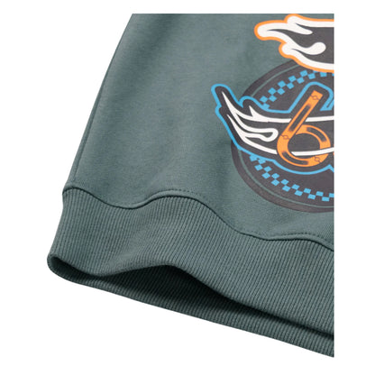 Dark Green - Lifestyle - Hot Wheels Boys Printed Hoodie And Joggers Set