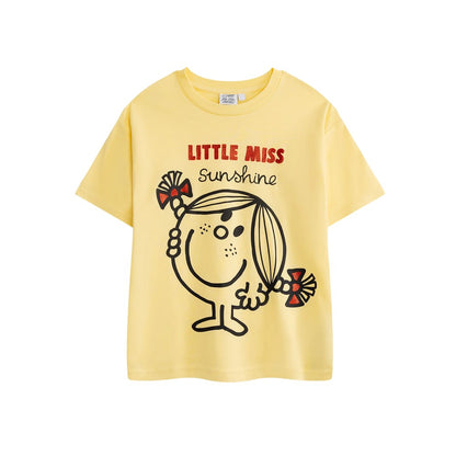 Multicoloured - Lifestyle - Mr Men & Little Miss Girls Characters Short-Sleeved T-Shirt (Pack of 3)
