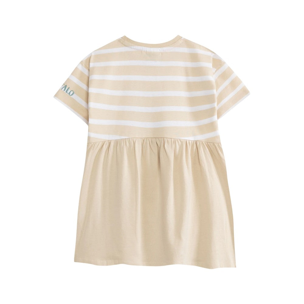 Beige - Back - The Gruffalo Girls Stripe Dress