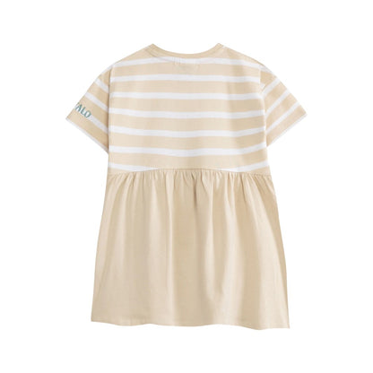 Beige - Back - The Gruffalo Girls Stripe Dress