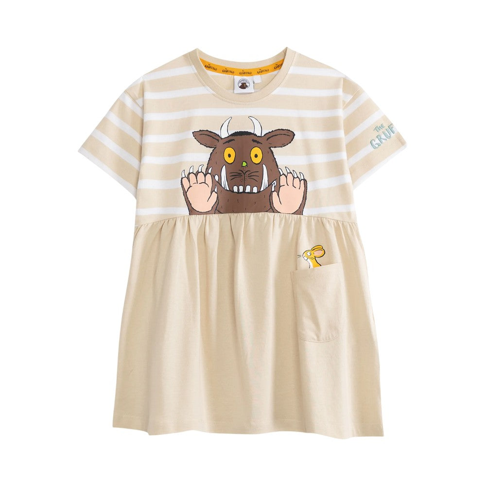 Beige - Front - The Gruffalo Girls Stripe Dress