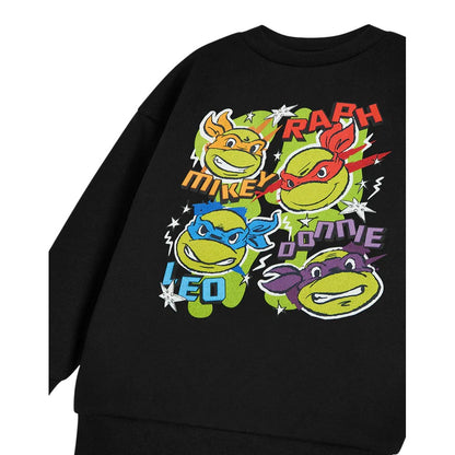 Black - Side - Teenage Mutant Ninja Turtles Boys Long-Sleeved Sweatshirt