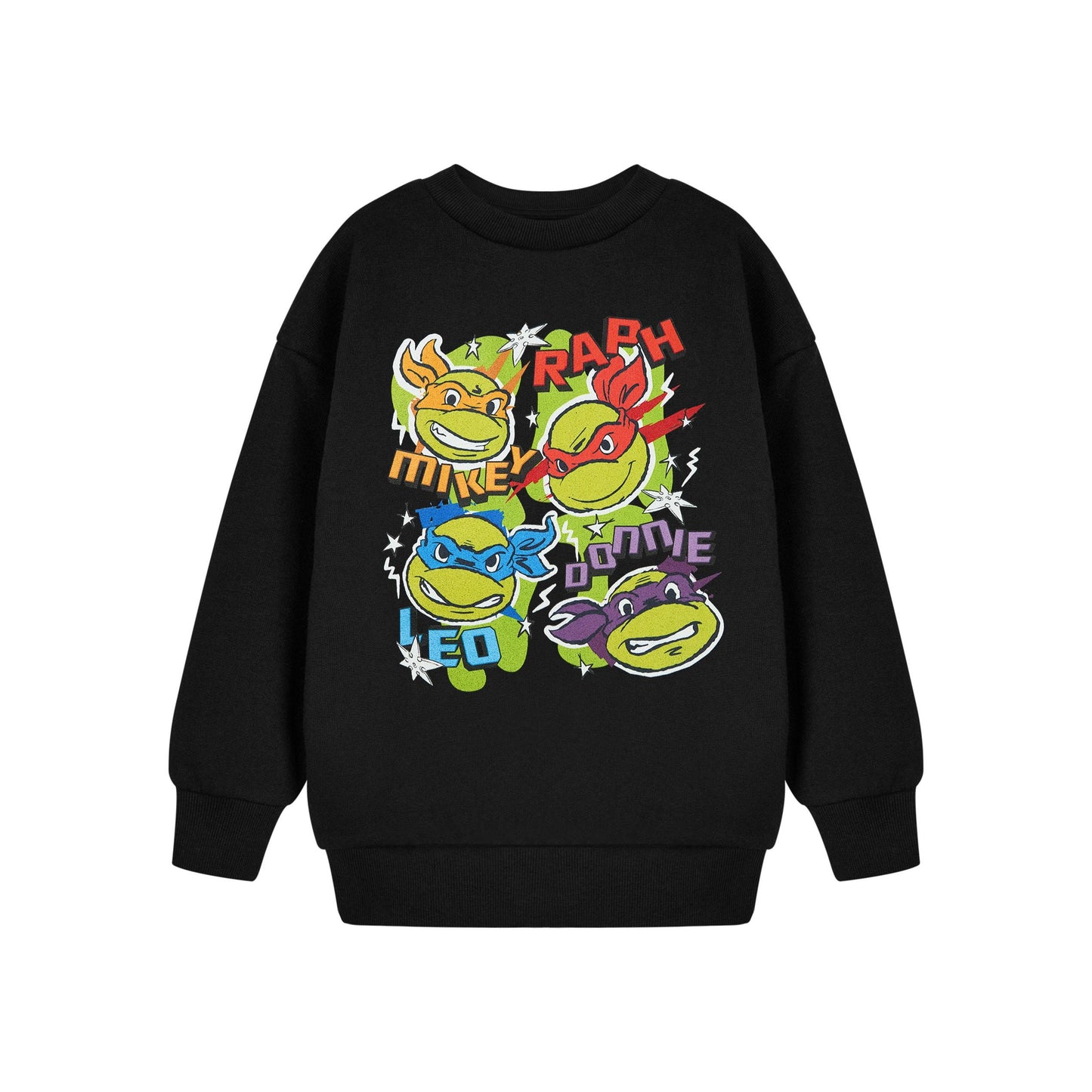 Black - Front - Teenage Mutant Ninja Turtles Boys Long-Sleeved Sweatshirt