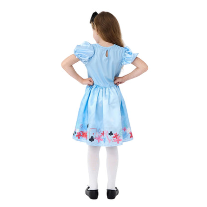 Blue - Back - Alice In Wonderland Girls Alice Costume