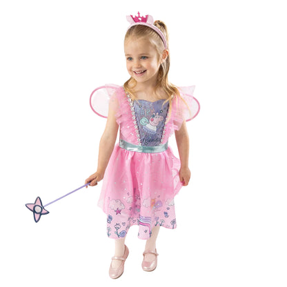 Pink - Front - Peppa Pig Girls Fairy Princess Costume