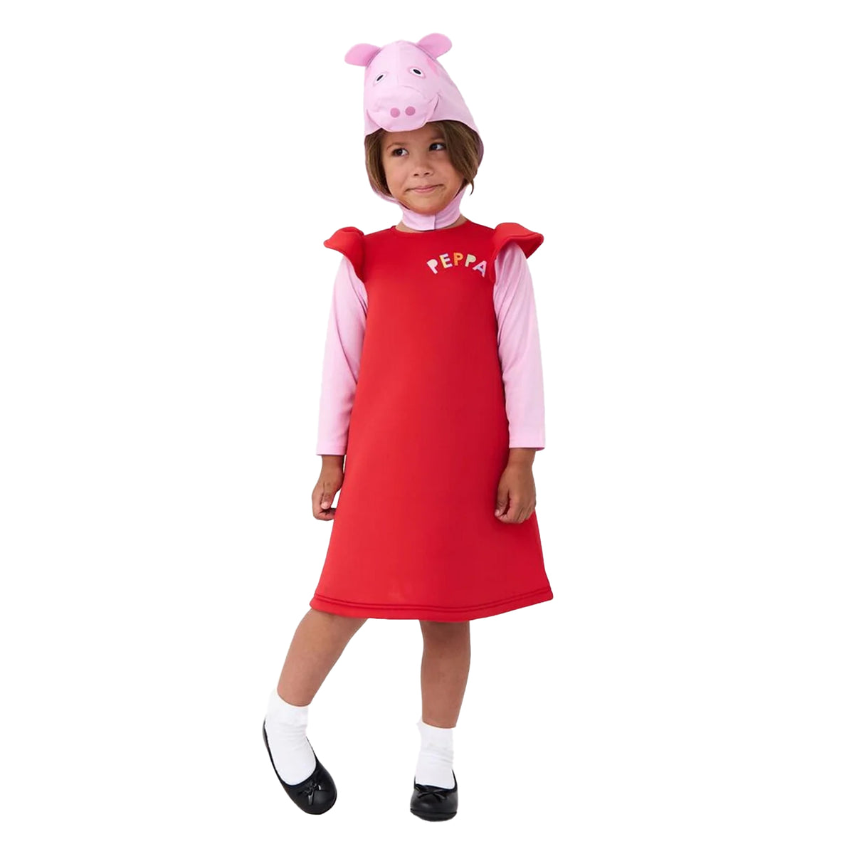 Red-Pink - Front - Peppa Pig Girls 3D Costume