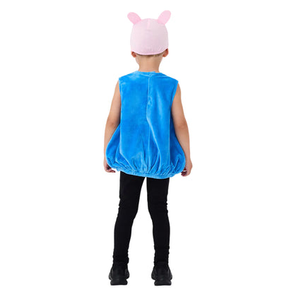 Blue - Back - Peppa Pig Boys George Pig Costume Set