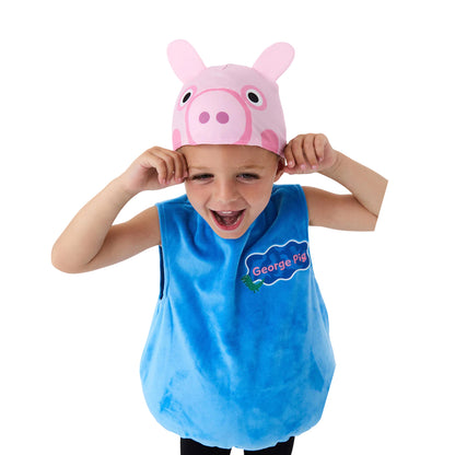 Blue - Side - Peppa Pig Boys George Pig Costume Set
