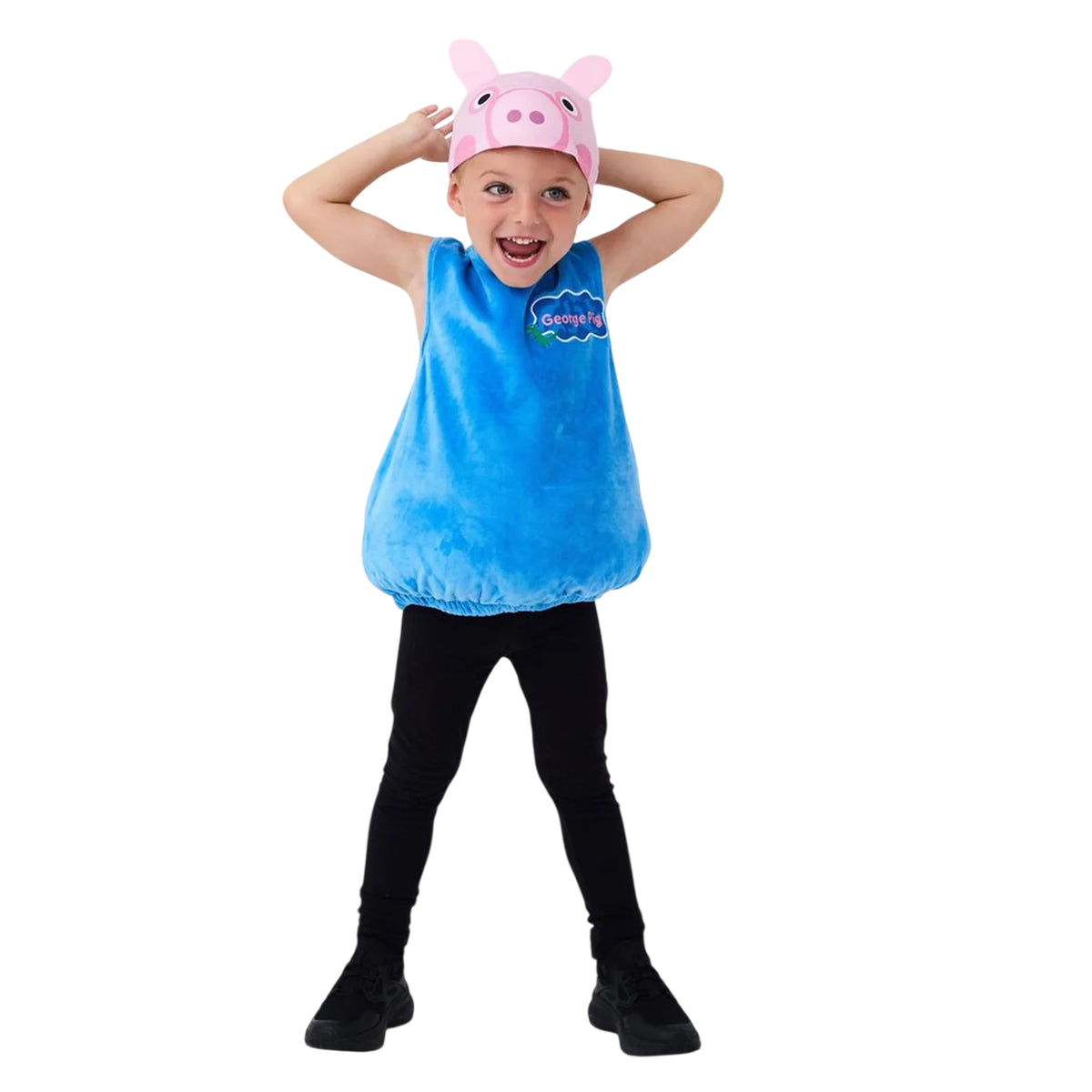 Blue - Front - Peppa Pig Boys George Pig Costume Set