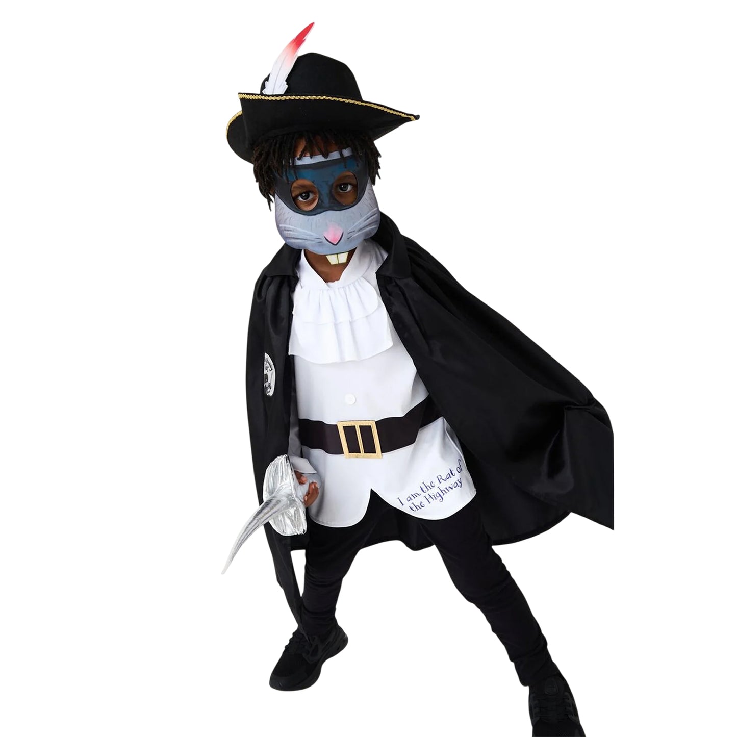 Black-White - Side - The Gruffalo Childrens-Kids The Highway Rat Costume