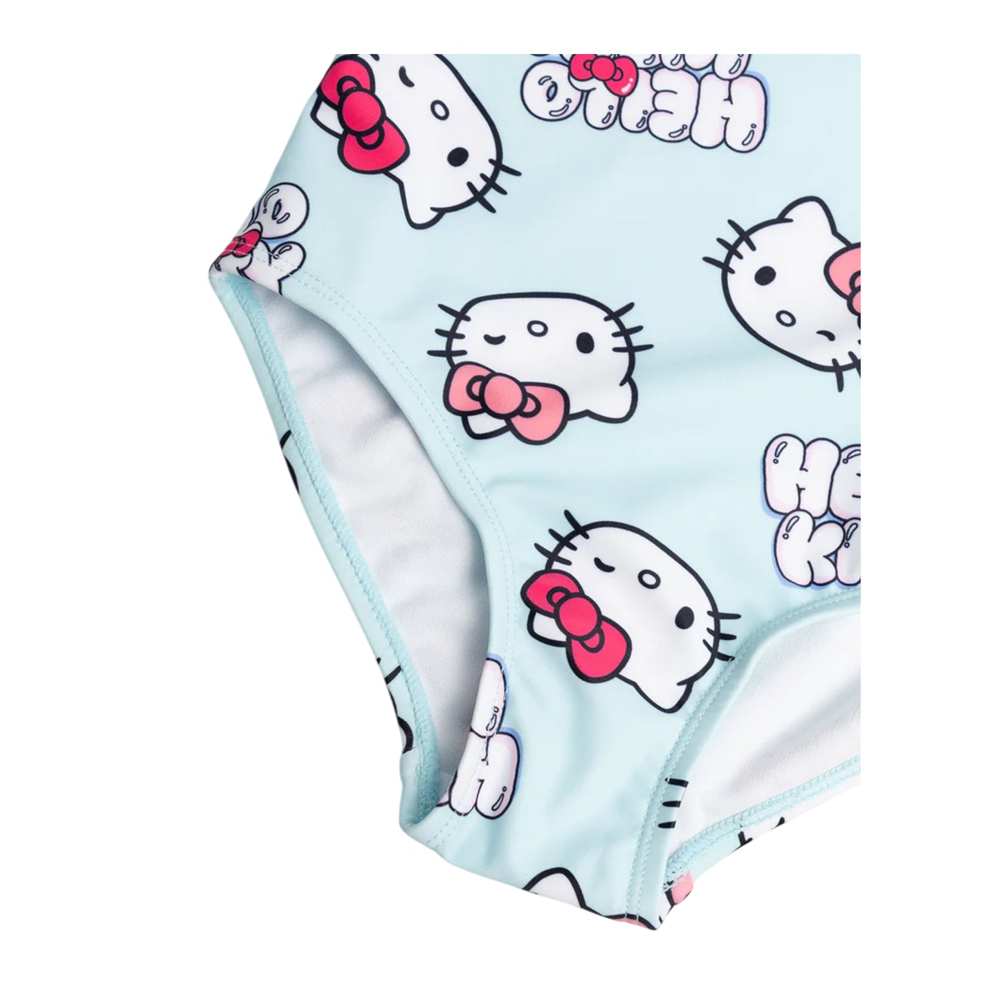 Blue - Side - Hello Kitty Girls Character One Piece Swimsuit