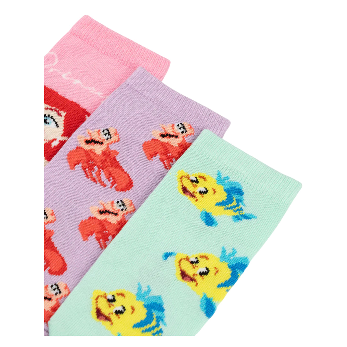 Multicoloured - Side - The Little Mermaid Girls Ariel Socks Set (Pack of 5)