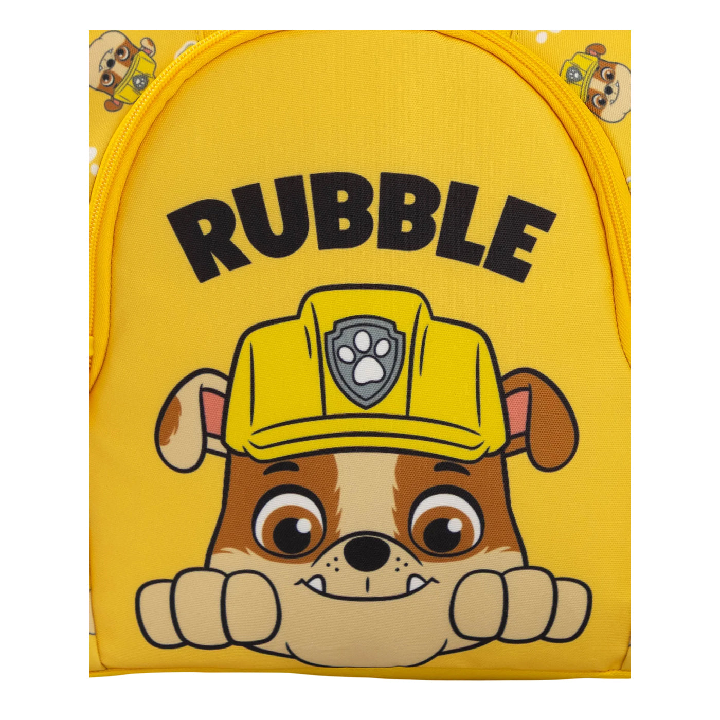 Yellow - Side - Paw Patrol Childrens-Kids Rubble Backpack