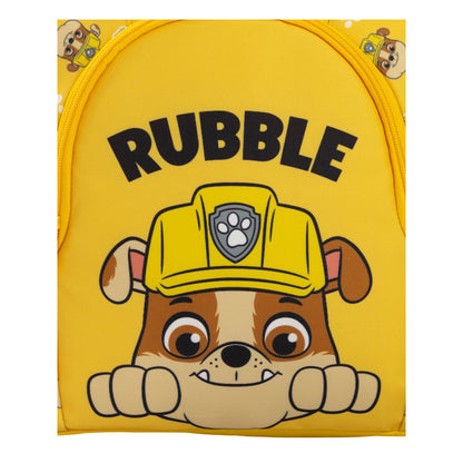 Yellow - Side - Paw Patrol Childrens-Kids Rubble Backpack