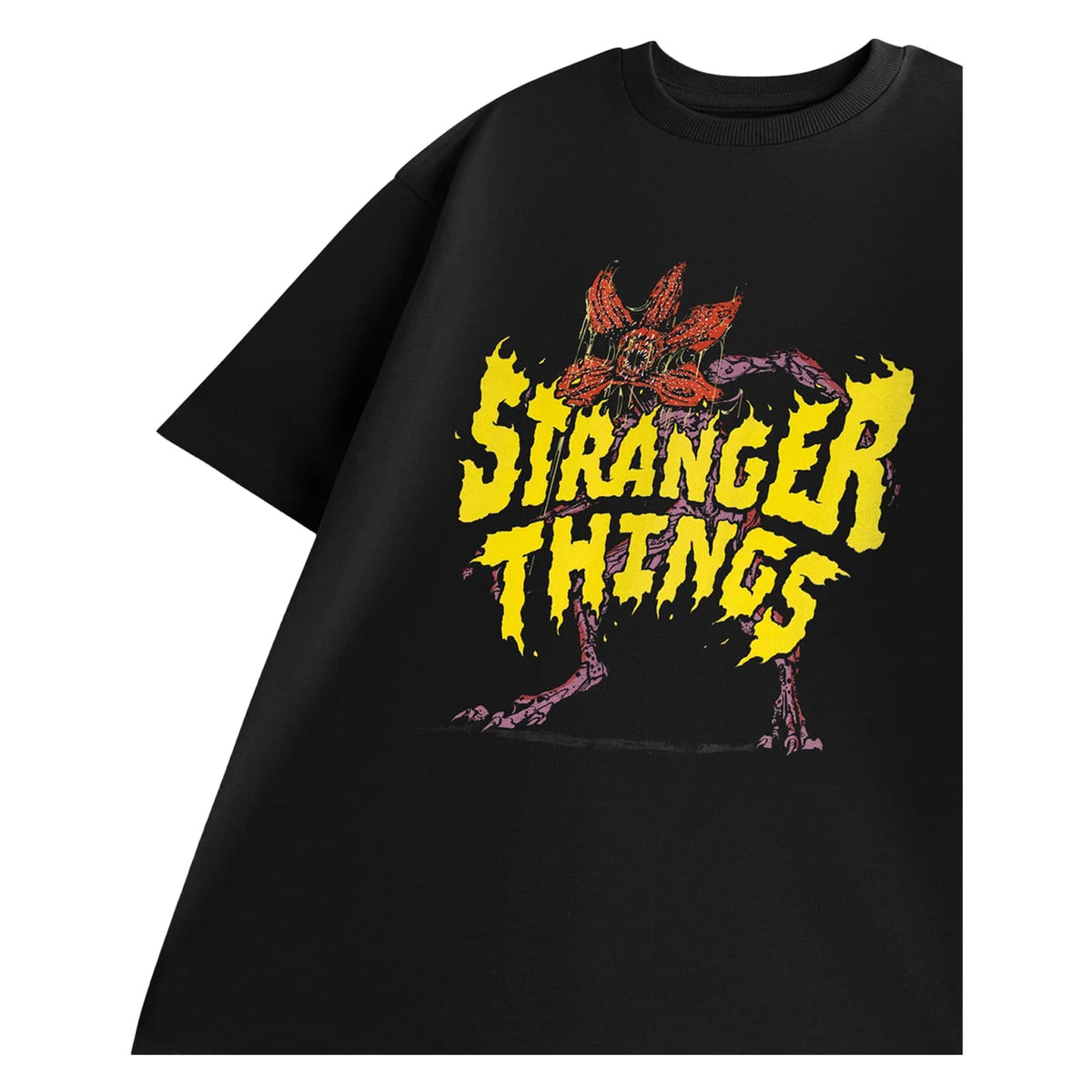 Black - Pack Shot - Stranger Things Unisex Adult Demogorgon Short-Sleeved T-Shirt
