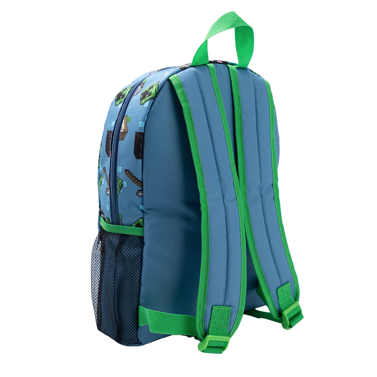 Blue - Back - Minecraft Childrens-Kids Characters Backpack