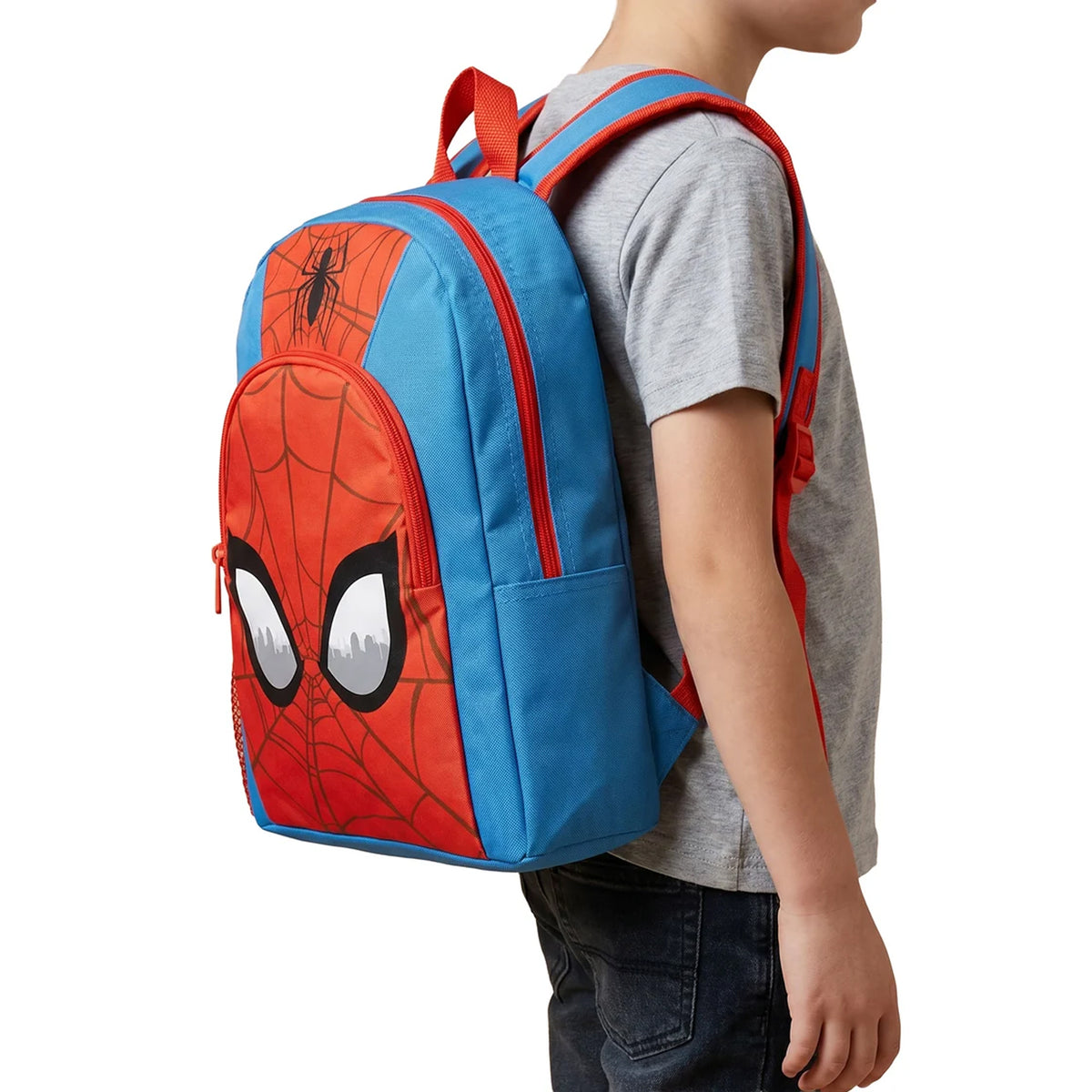 Red - Close up - Spider-Man Childrens-Kids Face Backpack