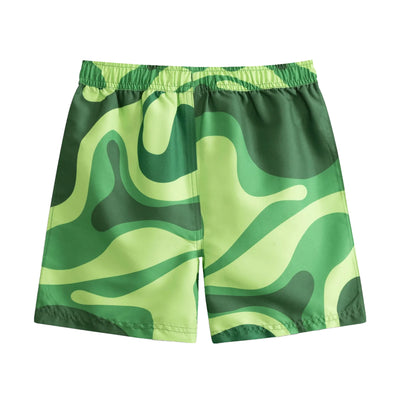 Green - Back - Xbox Boys Logo Regular Swim Shorts