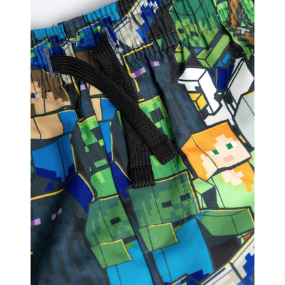 Green - Lifestyle - Minecraft Boys Minecraft Character Swim Shorts