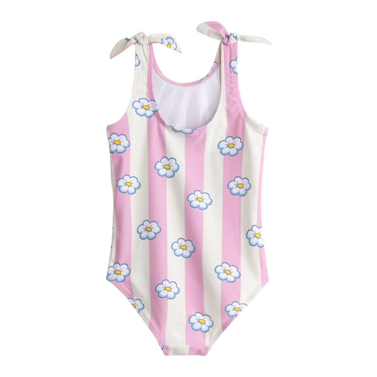 Pink-White - Back - Paw Patrol Girls Skye Polyester Blend One Piece Swimsuit