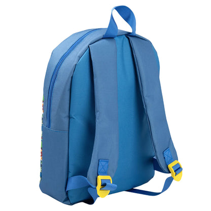 Blue - Back - Sonic The Hedgehog Boys Sonic Polyester Backpack