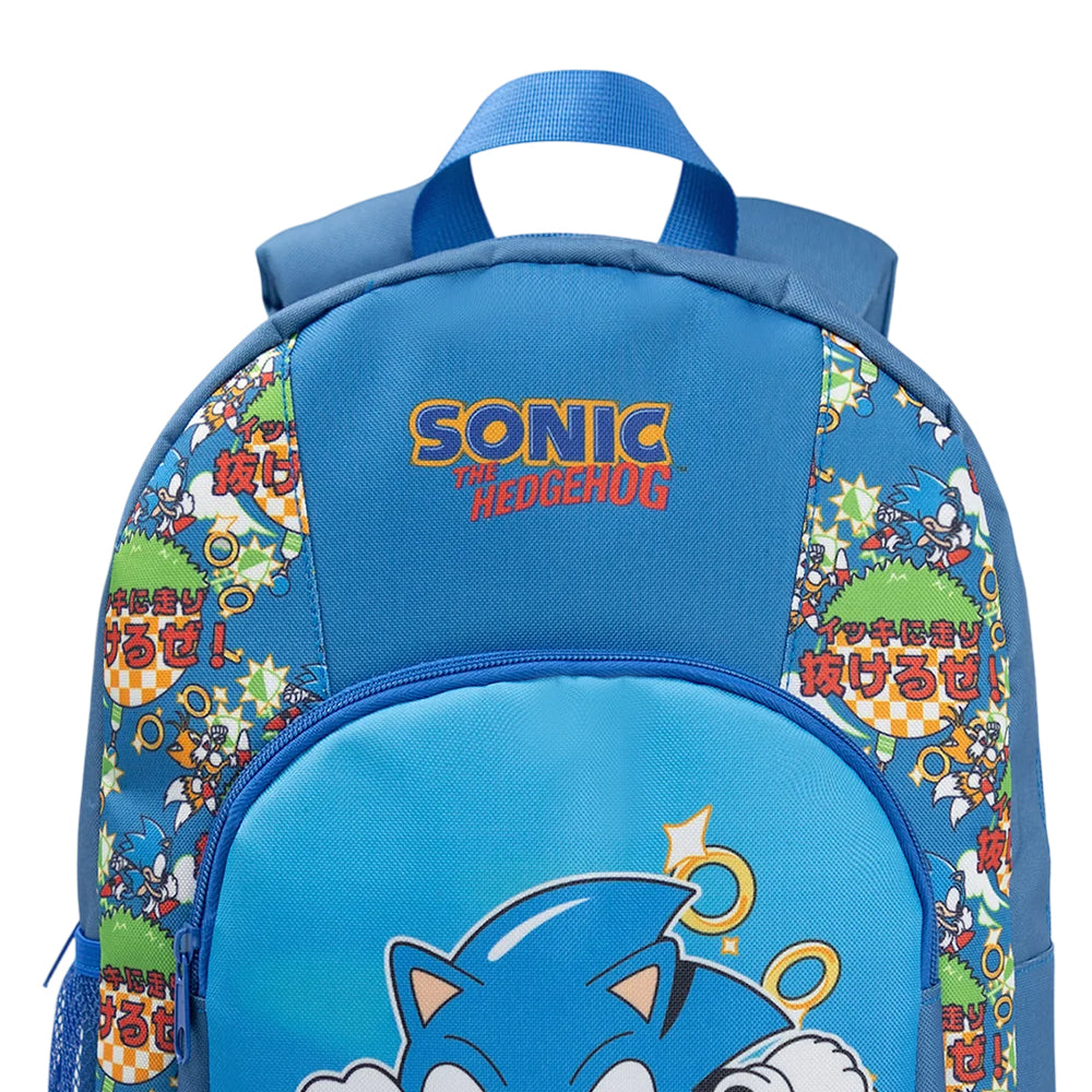 Blue - Side - Sonic The Hedgehog Boys Sonic Polyester Backpack