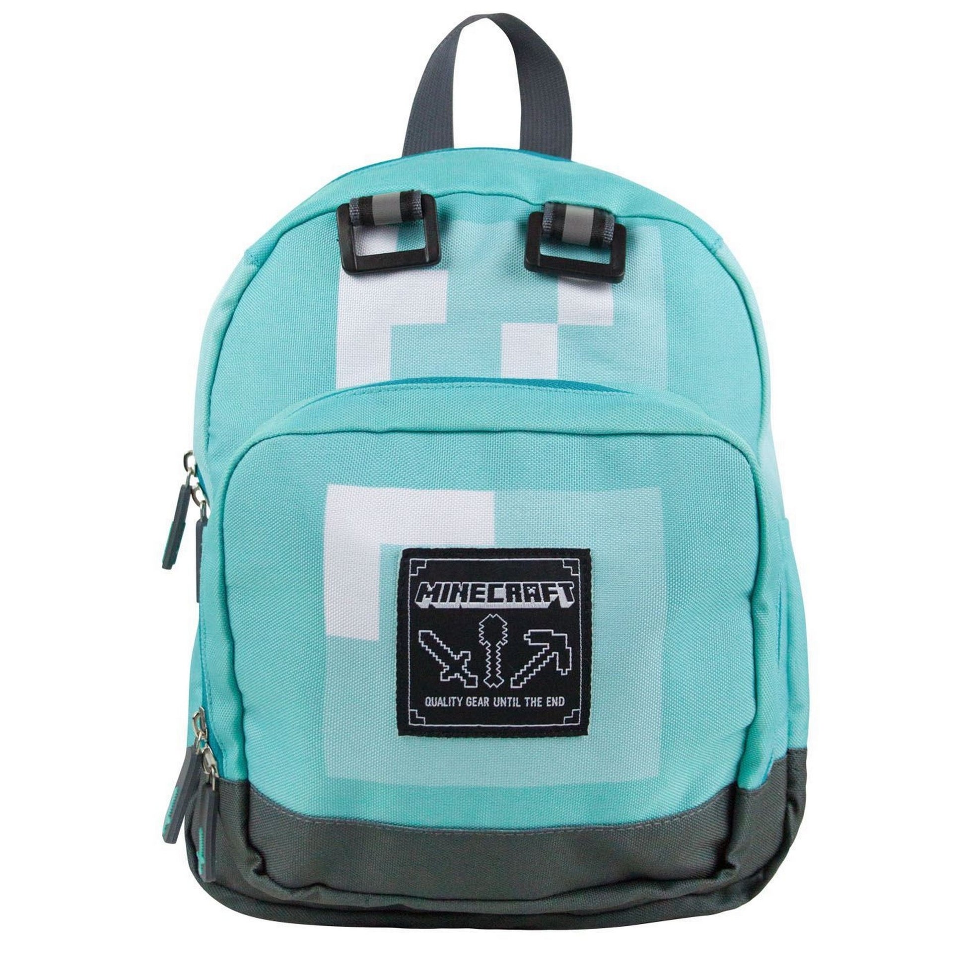 Pixel Blue - Front - Minecraft Childrens-Kids Official Diamond Mini Backpack