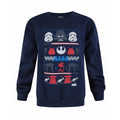 Navy - Front - Star Wars Childrens-Boys Official Darth Vader Fairisle Christmas Jumper