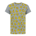 Grey - Front - Pokemon Childrens-Boys All-Over Pikachu Design T-Shirt