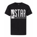Black - Front - DC Comics Childrens-Boys Official Flash TV Star Laboratories T-Shirt