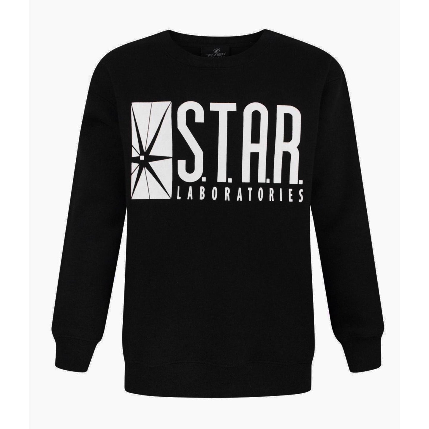 Black - Front - DC Comics Childrens-Boys Official Flash TV Star Laboratories Sweatshirt