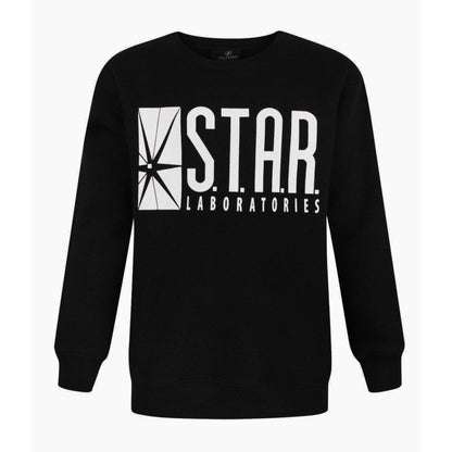 Black - Front - DC Comics Childrens-Boys Official Flash TV Star Laboratories Sweatshirt
